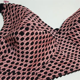 سوتین زنانه حصیری مدل بدون فنر پاستیلی صورتی کد 4651