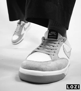 کفش کتانی زنانه و مردانه طوسی سفید NIKE SB