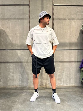 تیشرت نخ پنبه زاپ‌دار