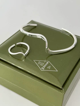 ست بنگل و انگشتر موج