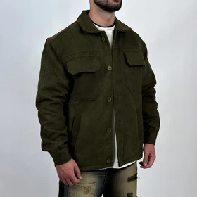 پیراهن کتی فوتر مردانه سبز مدل دوجیب