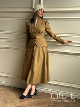 کت دامن کشمیر یقه ایستاده نیکی