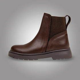 نیم بوت پشت کش قهوه ای کد 557