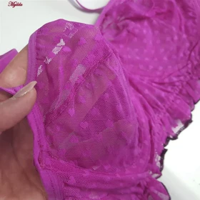 ست شورت و نیم‌تنه زنانه مدل فنردار رنگ بنفش ماییلدا کد 5432-606