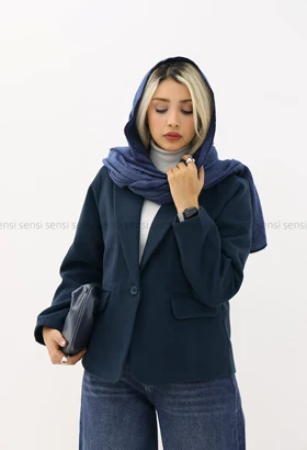 کت فوتر باکسی تک دکمه آستر دارکد1004802