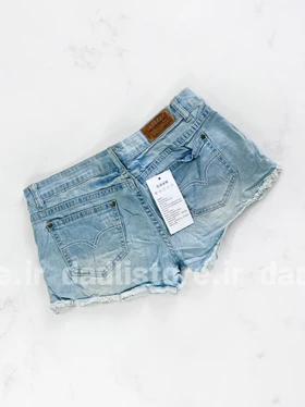 شورتک جین پاچه پاکتی ریش دار