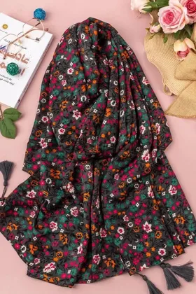شال بهاره نخی گل‌گلی (ریز)
