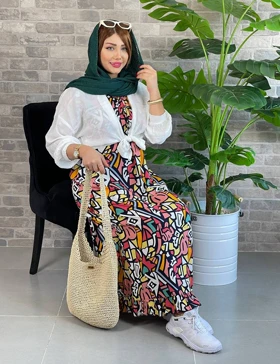پیراهن یقه پاپیون زارا کد : S260B