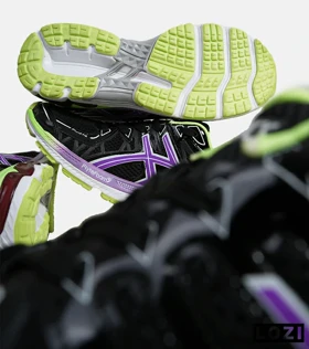 کفش کتانی زنانه مشکی بنفش ASICS KAYANO 20