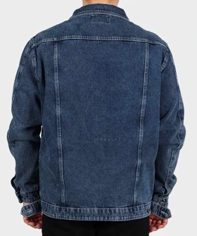 کت جین آبی تیره زخمی 0211