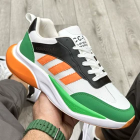 کفش و کتانی مردانه مدل آدیداس ADIDAS رنگ سفید نارنجی
