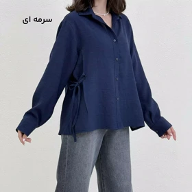 شومیز زنانه لینن بند دار