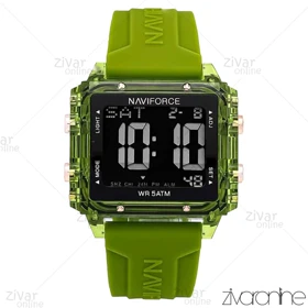 ساعت اورجینال ناوی فورس NaviForce دیجیتالی مربعی سبز 106944