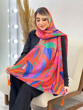 شال طرح برگ سوزنی