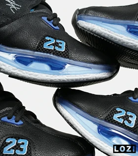 کتانی ساق‌دار زنانه و مردانه مشکی آبی Nike air jordan 23