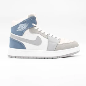 کتانی جردن 1 طوسی آبی کد 6696