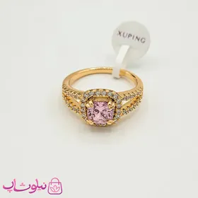 انگشتر زنانه ژوپینگ مجلسی با نگین صورتی