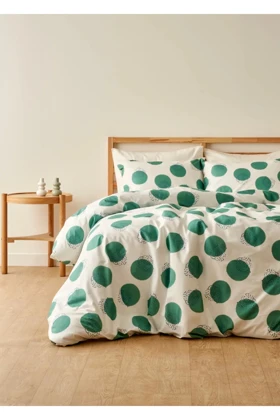 سرویس روتختی دو نفره Bella Maison مدل Poppy پنبه - سبز