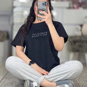 تی‌شرت و شلوار اسلش meow