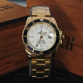 ساعت رولکس مردانه مدل Submariner 16233 طرح اصل با کیفیت بالا (بند طلائی صفحه سفید)