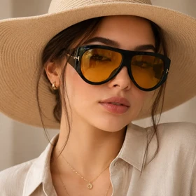 عینک آفتابی مدل TOM FORDلنز زرد _ کد 4595