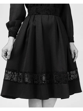 پیراهن زنانه آستین بلند کتان لمه مغزی دوزی مخمل 80100