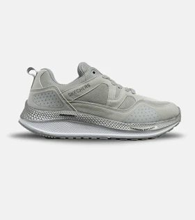 کفش کتانی طبی زنانه و مردانه طوسی سفید SKECHERS archfit v02