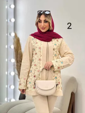مانتو لینن نچرال طرح سنتی