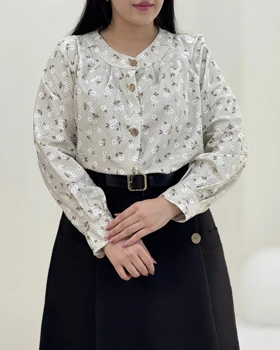 شومیز گل‌دار هستی مخمل