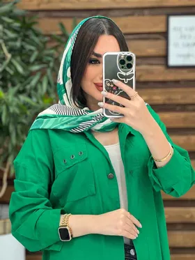 مانتو لینن جیب حلقه و زنجیر