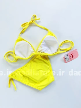 بیکینی کاپ متحرک زرد ساده