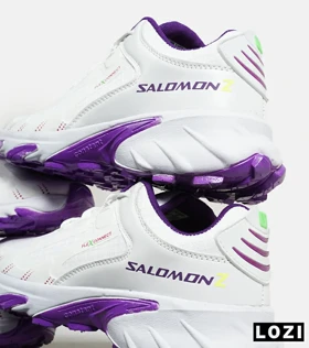 کفش کتانی مردانه و زنانه سفید بنفش سالومون Salomon z flex connect