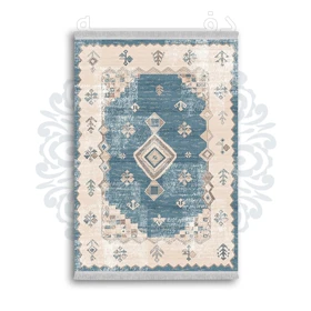 *جدید* فرشینه از جنس پارچه شانل مخمل ترک طرح فانتزی برند دفه کد 1156