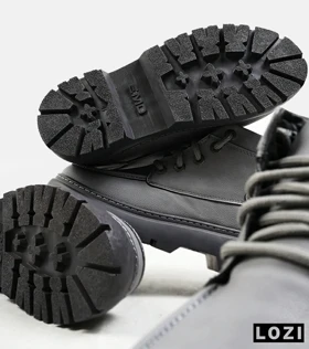 نیم بوت چرمی مردانه طوسی Timberland