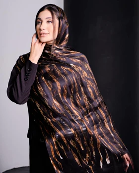 شال ابریشم میله ای زبرا 20623