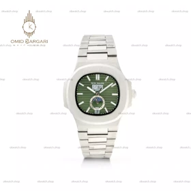 ساعت مچی پتک فیلیپ ناتیلوس دو تقویم صفحه سبز Patek Philippe Nautilus