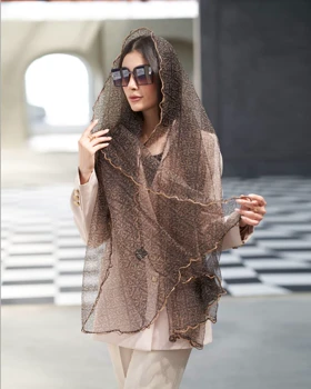 شال حریر تور پفکی 20611