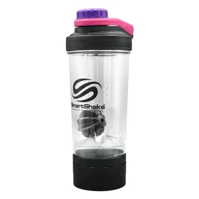شیکر دو تیکه اسمارت شیک مدل Smartest شفاف ظرفیت 0.5 لیتر (صورتی)