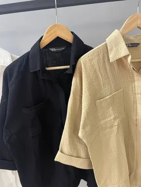 شومیز پشت دکمه پفکی(ZARA)