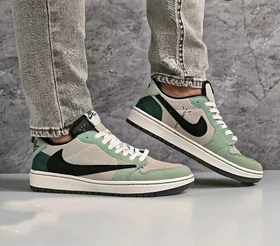 نایک ایر جردن 1 بدون ساق تراویس اسکات گرین (Nike Air Jordan 1 Low Travis Scott )