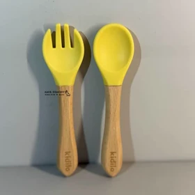 قاشق سیلیکونی دسته چوبی کیدیلو