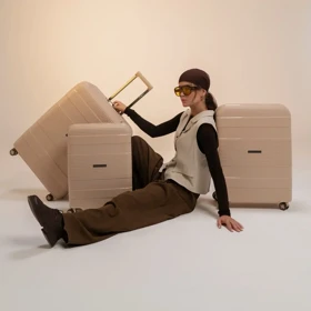 مجموعه 3 عددی چمدان رزمری مدل Rose Merry RL-201-3z_Champagne