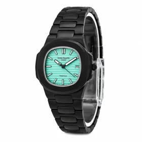 ساعت زنانه پتک فیلیپ ناتیلوس مدل Patek 7241-L صفحه مشکی تیفانی