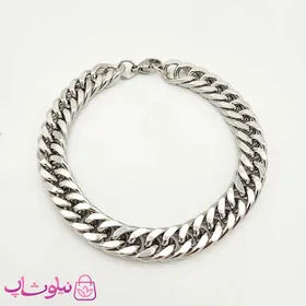 دستبند استیل مردانه طرح کارتیه نقره ای