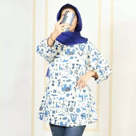 تونیک زنانه لینن طرح فیل