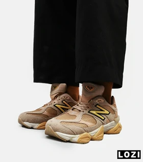 کفش کتانی مردانه کرم قهوه ای NEW BALANCE 9060 مدل 4758