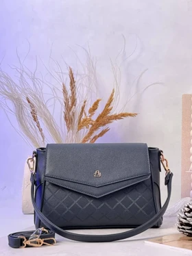 کیف دوشی زنانه الفا ALFA کد 7039 (آبی تیره)