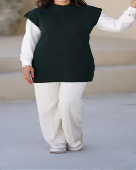 ست مانتو و سارافون بافت کد 336