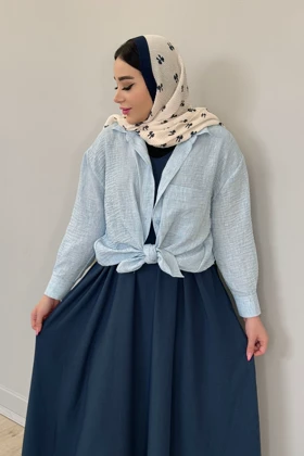 شومیز نخی پارچه چروک