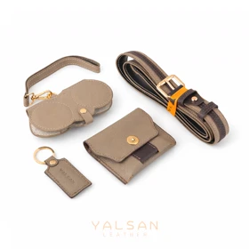 ست مینی لاکچری زنانه چرم یلسان مدل سپنتا کد 163-NHL.P-LRN-MDS-MC